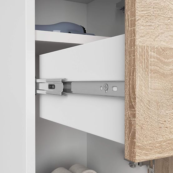 SZAFKA ŁAZIENKOWA FIN SŁUPEK 30 2D 1SZ 85cm PK BIAŁA / SONOMA