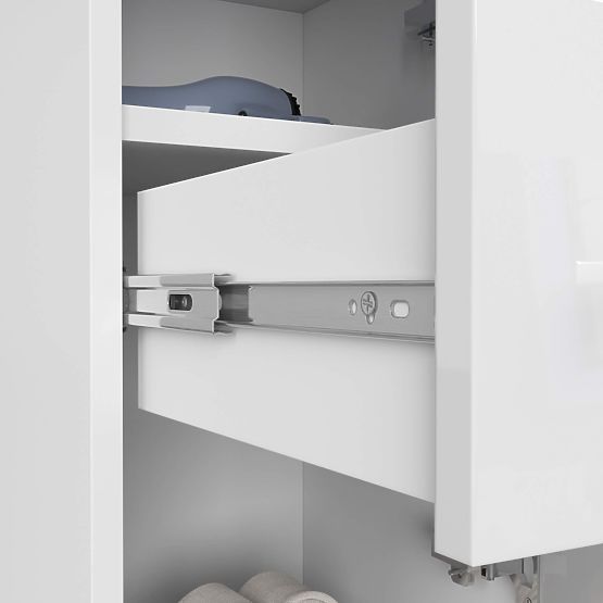 SZAFKA ŁAZIENKOWA FIN SŁUPEK 30 2D 1SZ 85cm PK BIAŁY POŁYSK