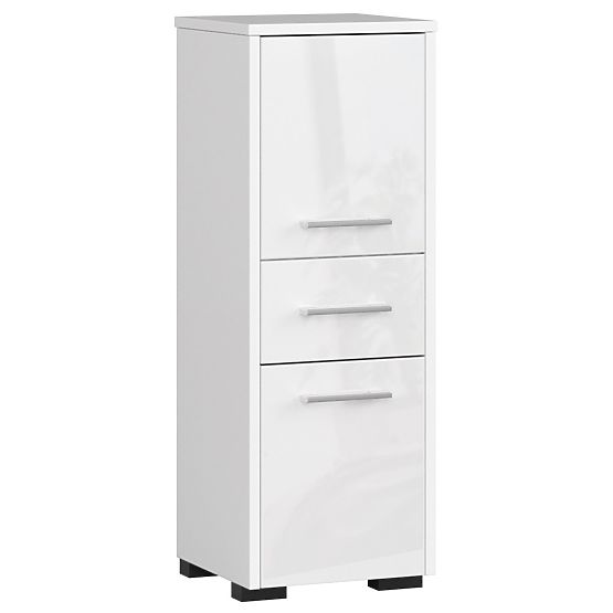SZAFKA ŁAZIENKOWA FIN SŁUPEK 30 2D 1SZ 85cm PK BIAŁY POŁYSK