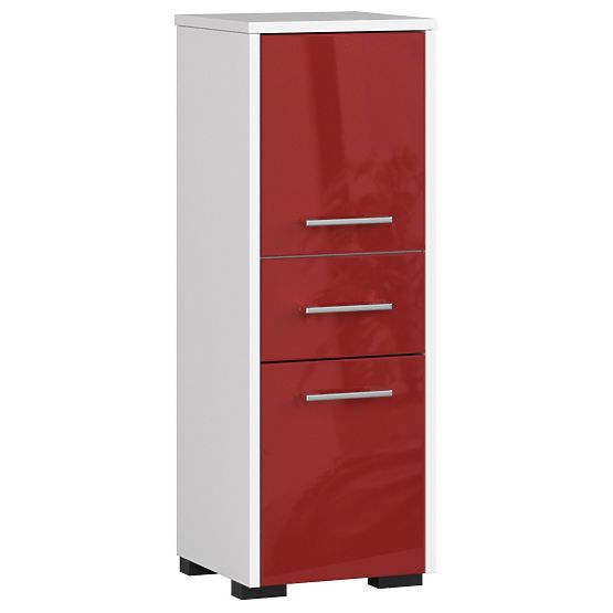 SZAFKA ŁAZIENKOWA FIN SŁUPEK 30 2D 1SZ 85cm PK CZERWONY POŁYSK