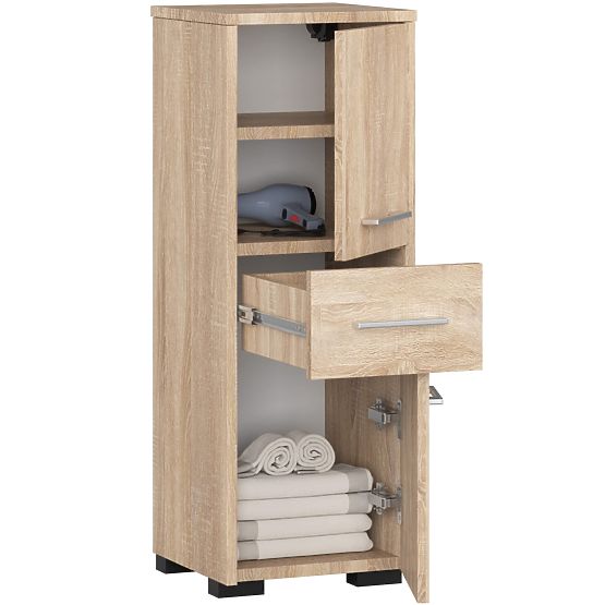 SZAFKA ŁAZIENKOWA FIN SŁUPEK 30 2D 1SZ 85cm PK DĄB SONOMA