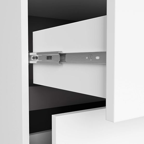 SZAFKA ŁAZIENKOWA POD UMYWALKĘ Z OTWORAMI VAMI W90 UM 2SZ 2P BIAŁA / GRAFITOWA SZARA