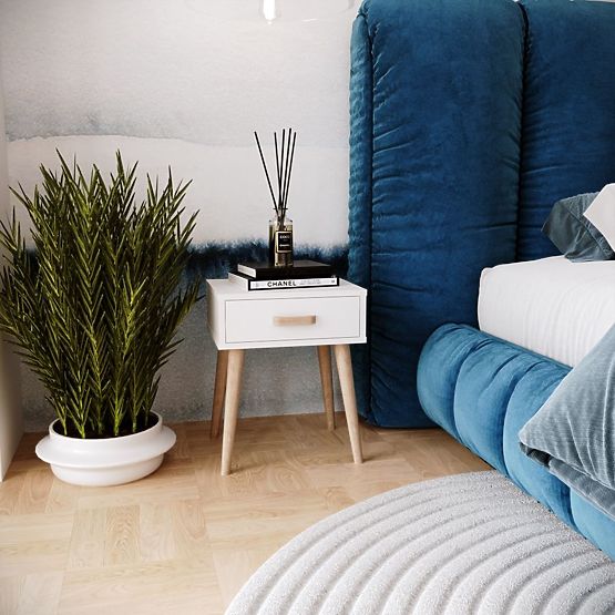 Szafka nocna Luna biała, szafka nocna