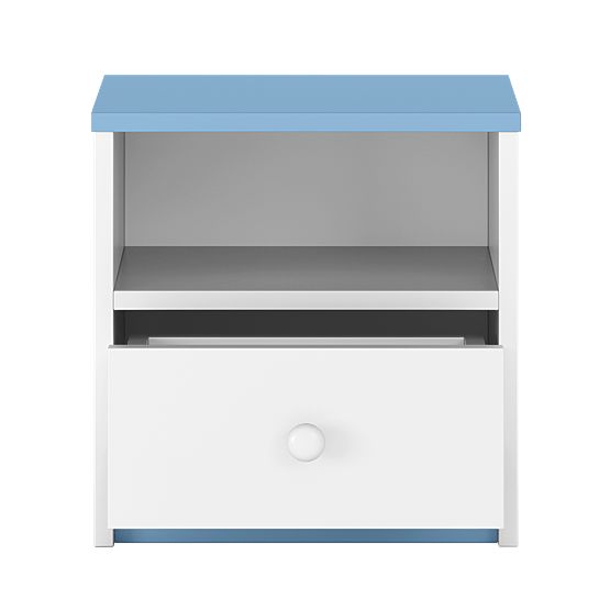 Stolik nocny Ourbaby - niebiesko-biały