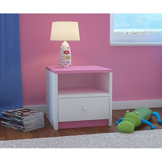 Szafka nocna Ourbaby - różowo-biała