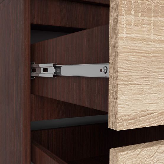 SZAFKA S 90 cm 2 DRZWI 2 SZUFLADY 2 LUSTRA PK WENGE / SONOMA