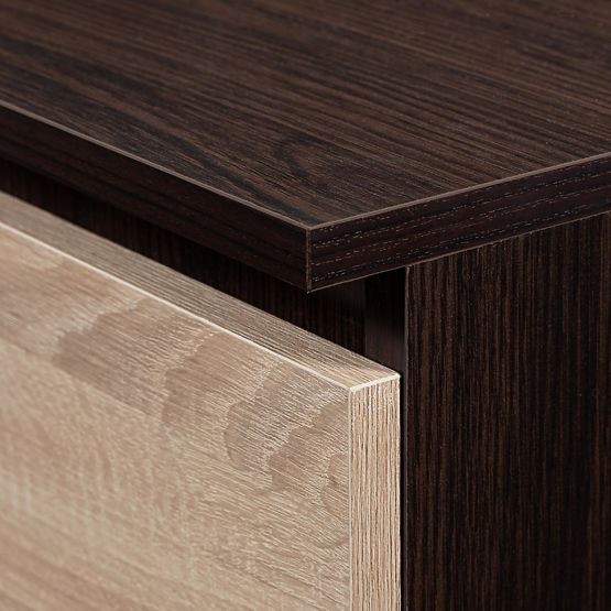 SZAFKA S 90 cm 2 DRZWI 2 SZUFLADY 2 LUSTRA PK WENGE / SONOMA