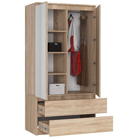 SZAFKA S90 2D 2SZ 2 LUSTRO CLP PK SONOMA