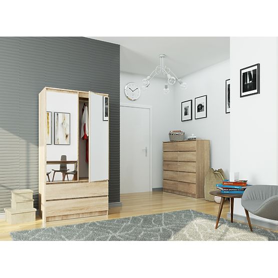 SZAFKA S90 2D 2SZ 2 LUSTRO CLP PK SONOMA