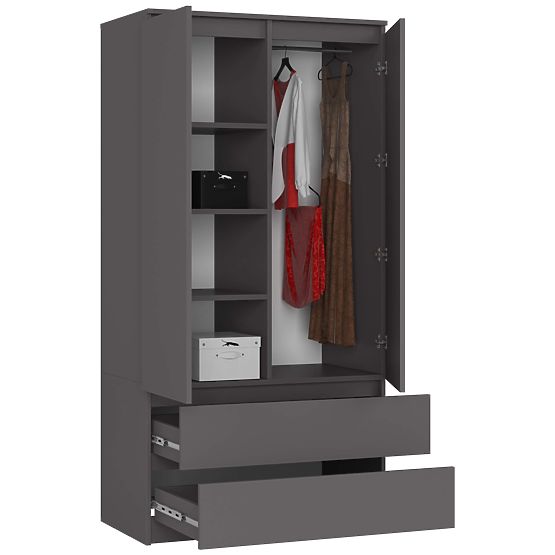 SZAFKA S90 2D 2SZ CLP PK GRAFIT SZARY