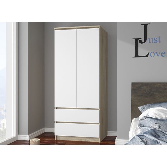 SZAFKA S90 2D 2SZ CLP PK SONOMA / BIAŁA