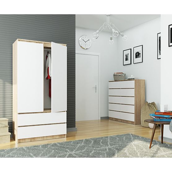 SZAFKA S90 2D 2SZ CLP PK SONOMA / BIAŁA