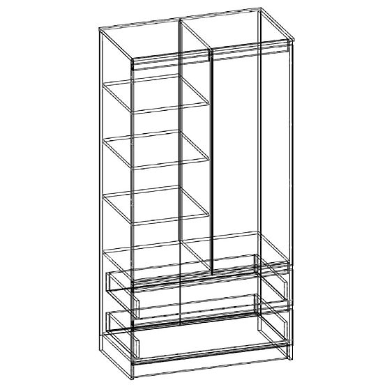 SZAFKA S90 2D 2SZ CLP PK SONOMA / BIAŁA