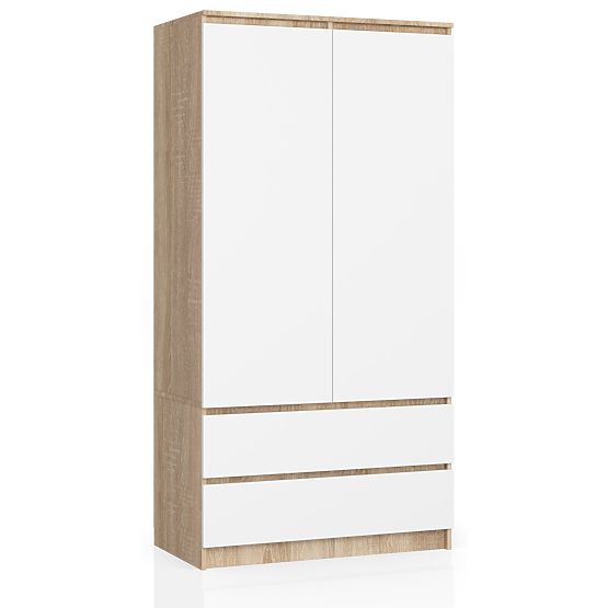 SZAFKA S90 2D 2SZ CLP PK SONOMA / BIAŁA
