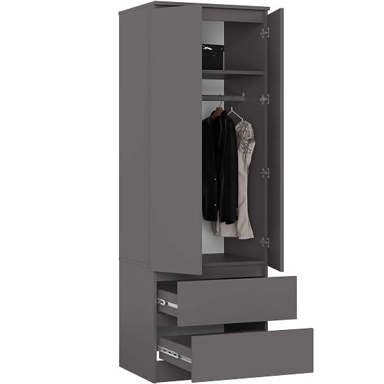 SZAFKA STAR S60 2D 2SZ PK GRAFIT SZARY