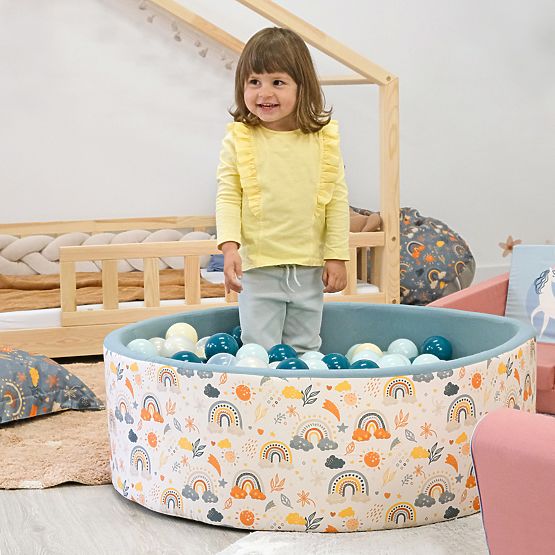Suchy basen z piłeczkami Rainbow + 200 piłek