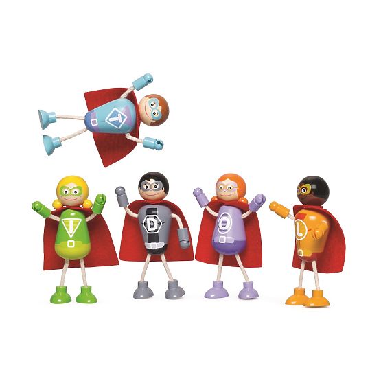 Tidlo Drewniane Figurki Superbohaterowie