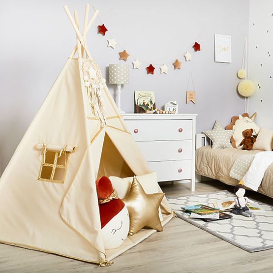 Tipi + mata Gold Ecru