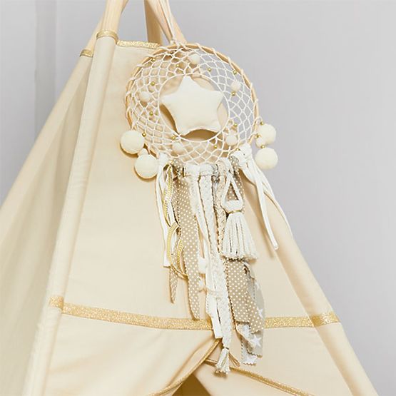 Tipi + mata Gold Ecru