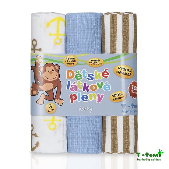 Tkanina Tetra pieluszki z nadrukiem - TOP JAKOŚĆ