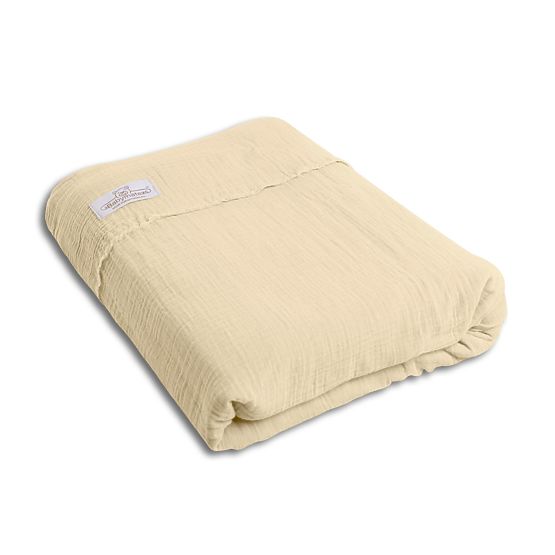 Trzyczęściowy zestaw pościeli muślinowej Heavens – beżowy