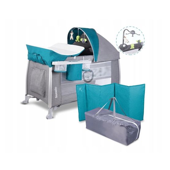 Łóżeczko turystyczne LIONELO Simon - niebieskie