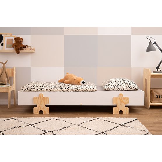 Uniwersalne łóżko Puzzle - białe