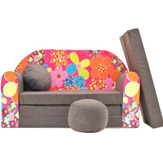Sofa dla dzieci Kolorowe Kwiaty