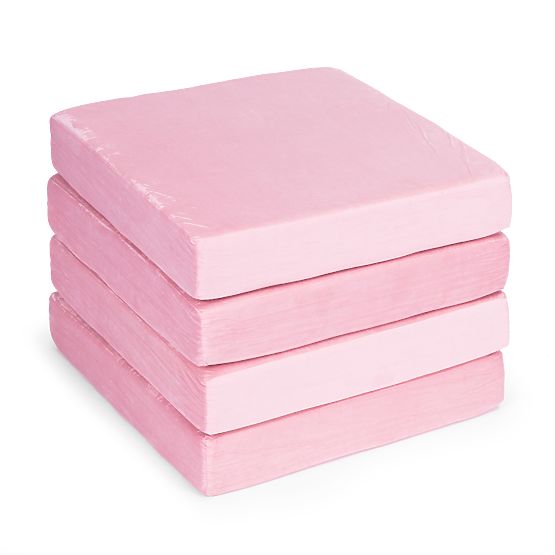 Duża modułowa składana sofa dla dzieci dla 2 osób DIY 10 miękkich poduszek - różowa ECOTOYS