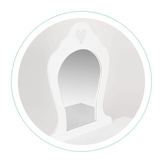 Duża dziecięca toaletka z lustrem dla dziewczynek ECOTOYS