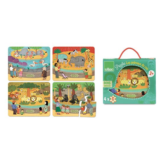 Drewniane puzzle Vilac Zoo