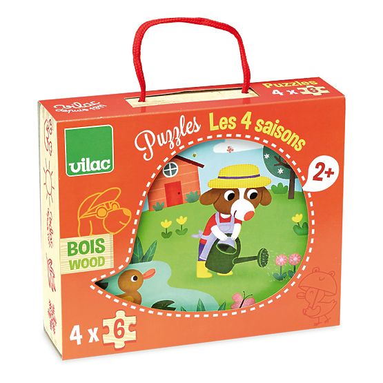 Vilac Drewniane puzzle 4 pory roku