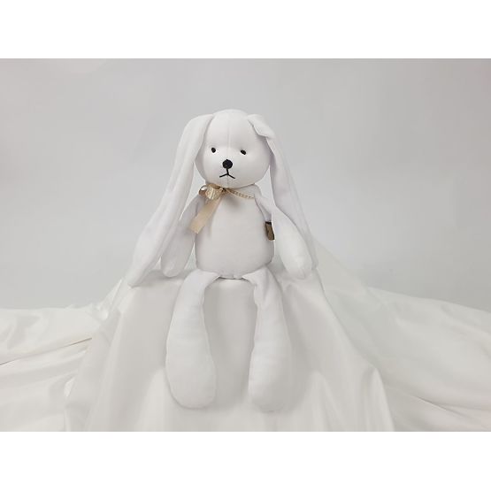 Welurowa zabawka Królik 35 cm - biały
