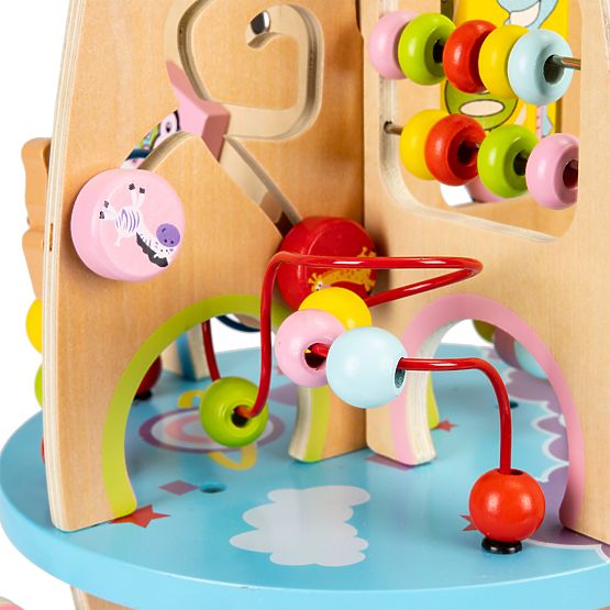 Wielofunkcyjna drewniana rakieta edukacyjna 8w1