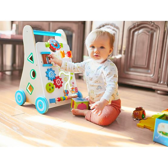 Wielofunkcyjny drewniany chodzik - Wesoły ogród