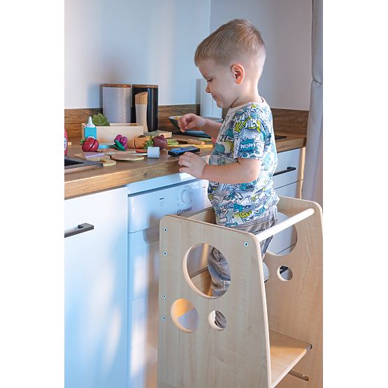 Wieża edukacyjna Montessori Dekoracja pierścieni Woody