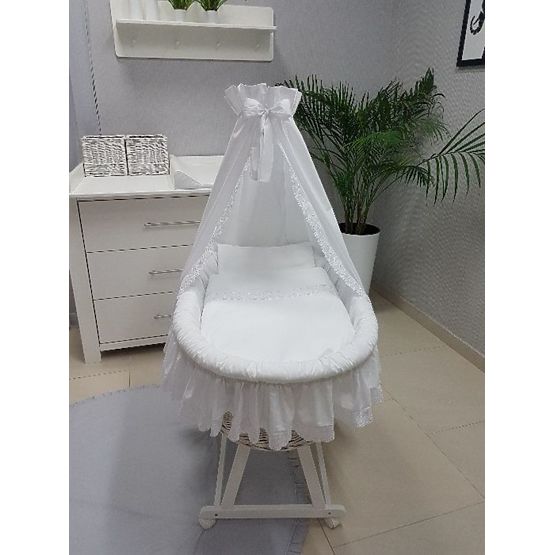 Wiklina łóżko z sprzęt dla kochanie - biała