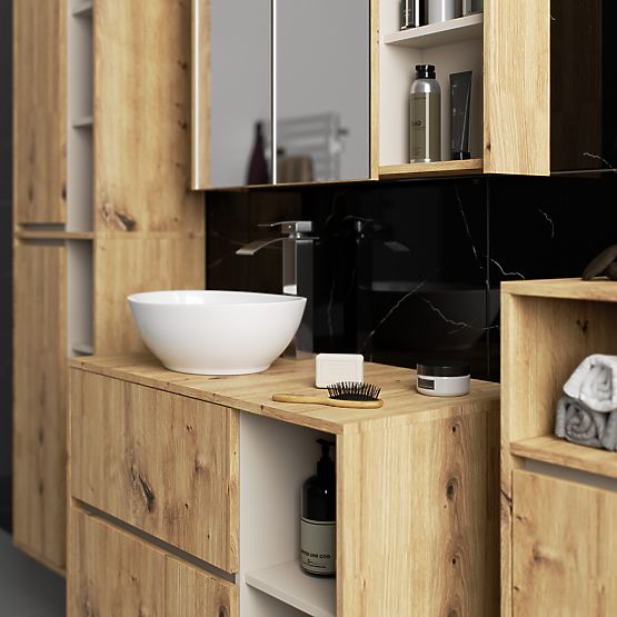 WISZĄCA SZAFKA ŁAZIENKOWA VAMI W35 1D 1W DĄB ARTISAN / KASZMIR