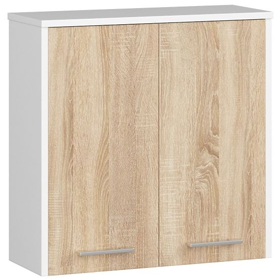 WISZĄCA SZAFKA SZEROKOŚĆ 60 cm FIN 2D BIAŁA / SONOMA