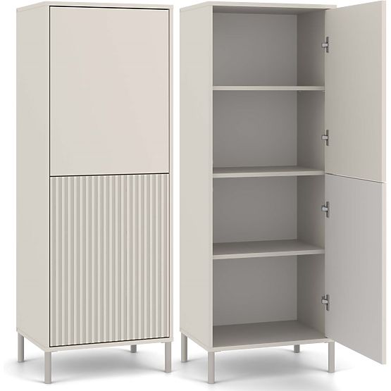 Witryna KAMARO 2DK SLIM/GŁADKI KAŻMIR Żebrowany + Klasyczny Panel Frontowy