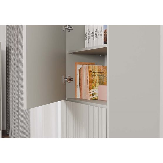 Witryna KAMARO 2DK SLIM/GŁADKI KAŻMIR Żebrowany + Klasyczny Panel Frontowy