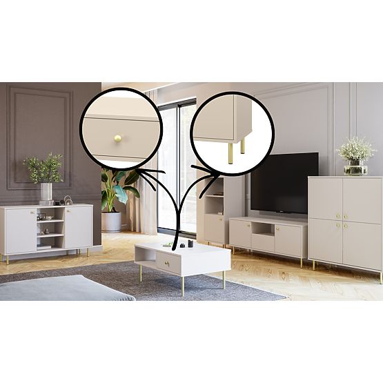 Witryna słupek do salonu Venus kaszmir 1