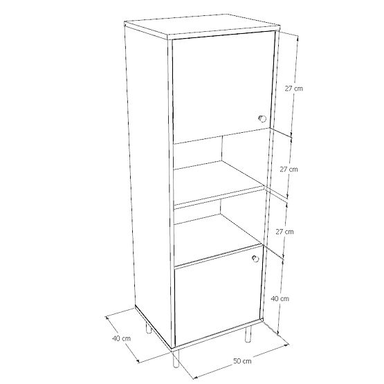 Witryna słupek do salonu Venus kaszmir 1