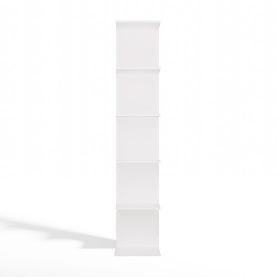 WYSOKI BIAŁY REGAŁ 6P 180 cm 6 Półek na Książki i Dokumenty do Biura i Salonu
