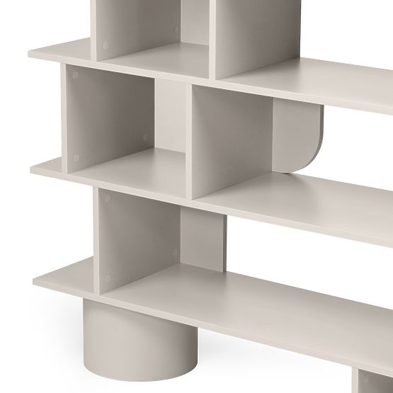 Wysoki regał Rangali, kaszmirowy, zaokrąglony