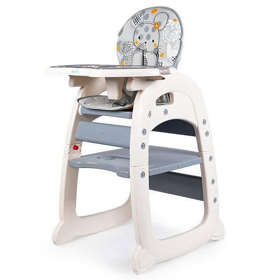 Wyżywienie krzesło Mouse 2v1 - siwy