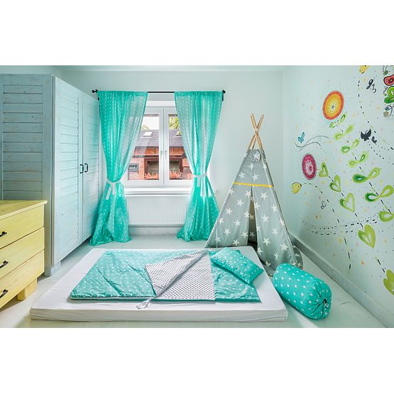 Zasłony dla dzieci Gwiazdy mięta 88