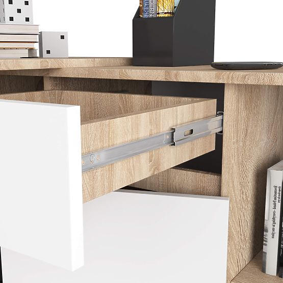 ZESTAW CLP B-17 KOMODA + BIURKO PK SONOMA / BIAŁA