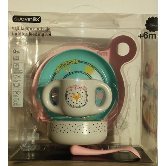 Zestaw do nauki samodzielnego jedzenia Hello Fox - Suavinex