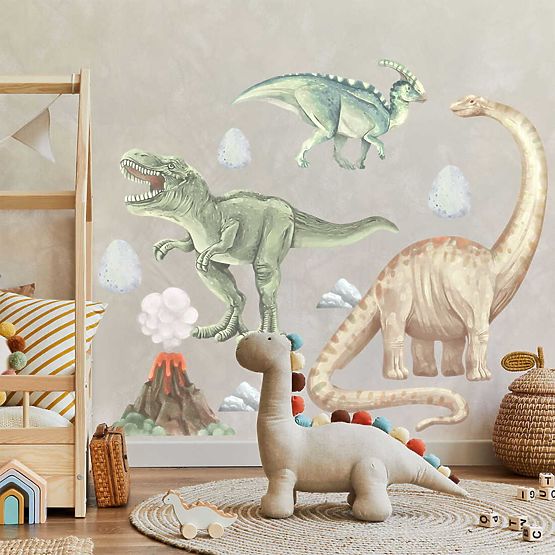 Zestaw naklejek ściennych - Dinozaury